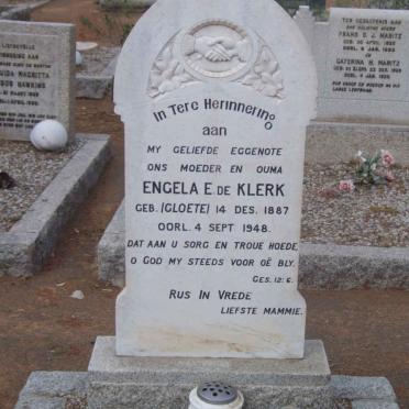 KLERK Engela E., de nee CLOETE 1887-1948