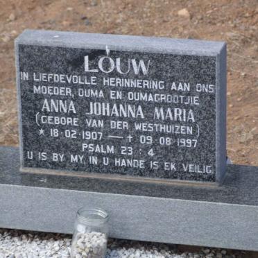 LOUW Anna Johanna Maria nee VAN DER WESTHUIZEN 1907-1997