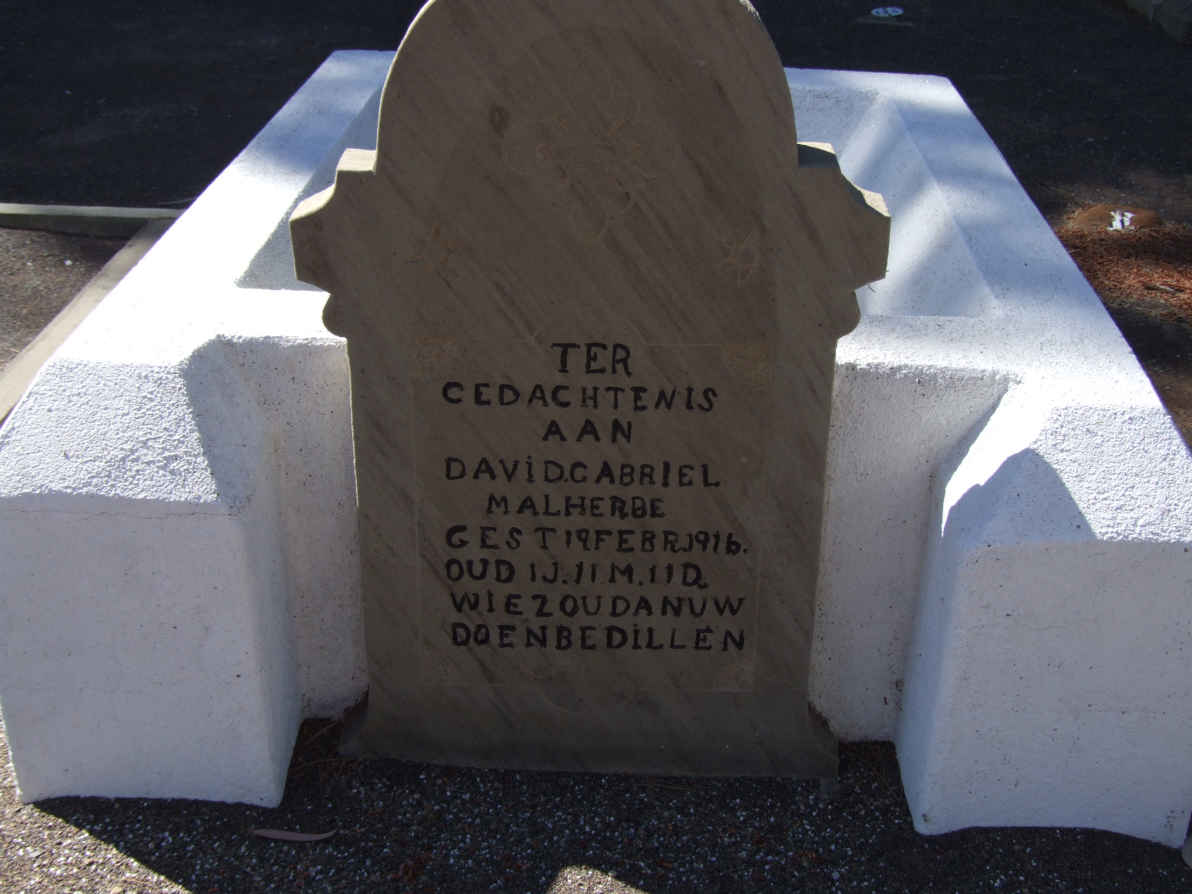 MALHERBE David Gabriel -1916