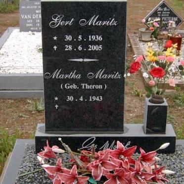 MARITZ Gert 1936-2005 &amp; Martha THERON 1943-