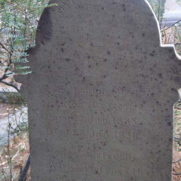MEYER C.E. Emma nee BESTER 1888-1926