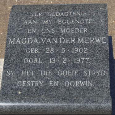 MERWE Magda, van der 1902-1977
