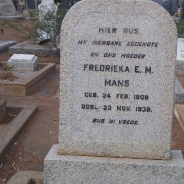 MANS Fredrieka E.M. 1908-1939