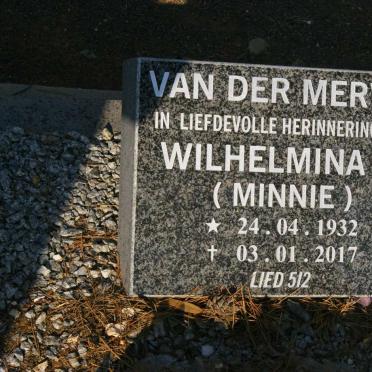 MERWE Wilhelmina B., van der 1932-2017