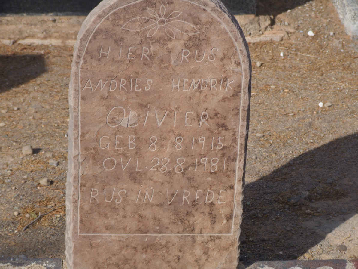 OLIVIER Andries Hendrik 1915-1981