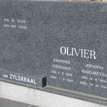 OLIVIER Johannes Stephanus 1895-1965 &amp; Johanna Margaretha 1894-1964
