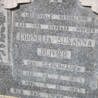 OLIVIER Cornelia Susanna nee SIEBERHAGEN 1897-1967