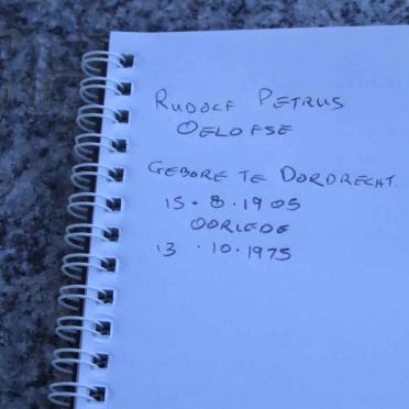 OELOFSE Rudolf Petrus 1905-1975