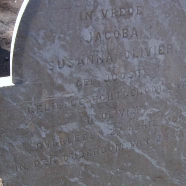 OLIVIER Jacoba Susanna nee JOOSTE  -1906