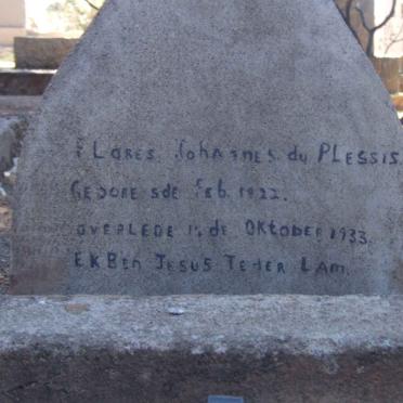 PLESSIS Flores Johannes, du 1922-1933
