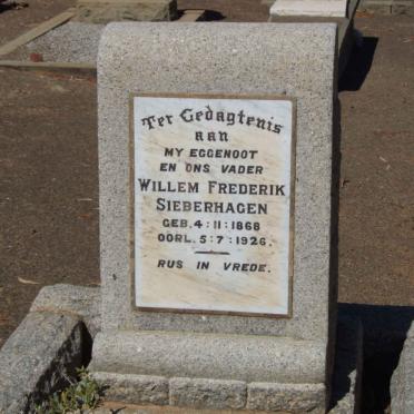 SIEBERHAGEN Willem Frederik 1868-1926