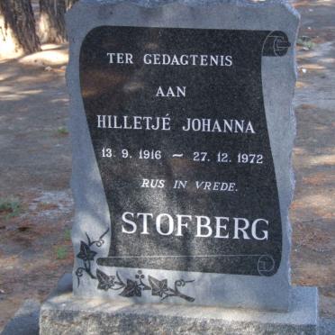 STOFBERG Hilletje Johanna 1916-1972