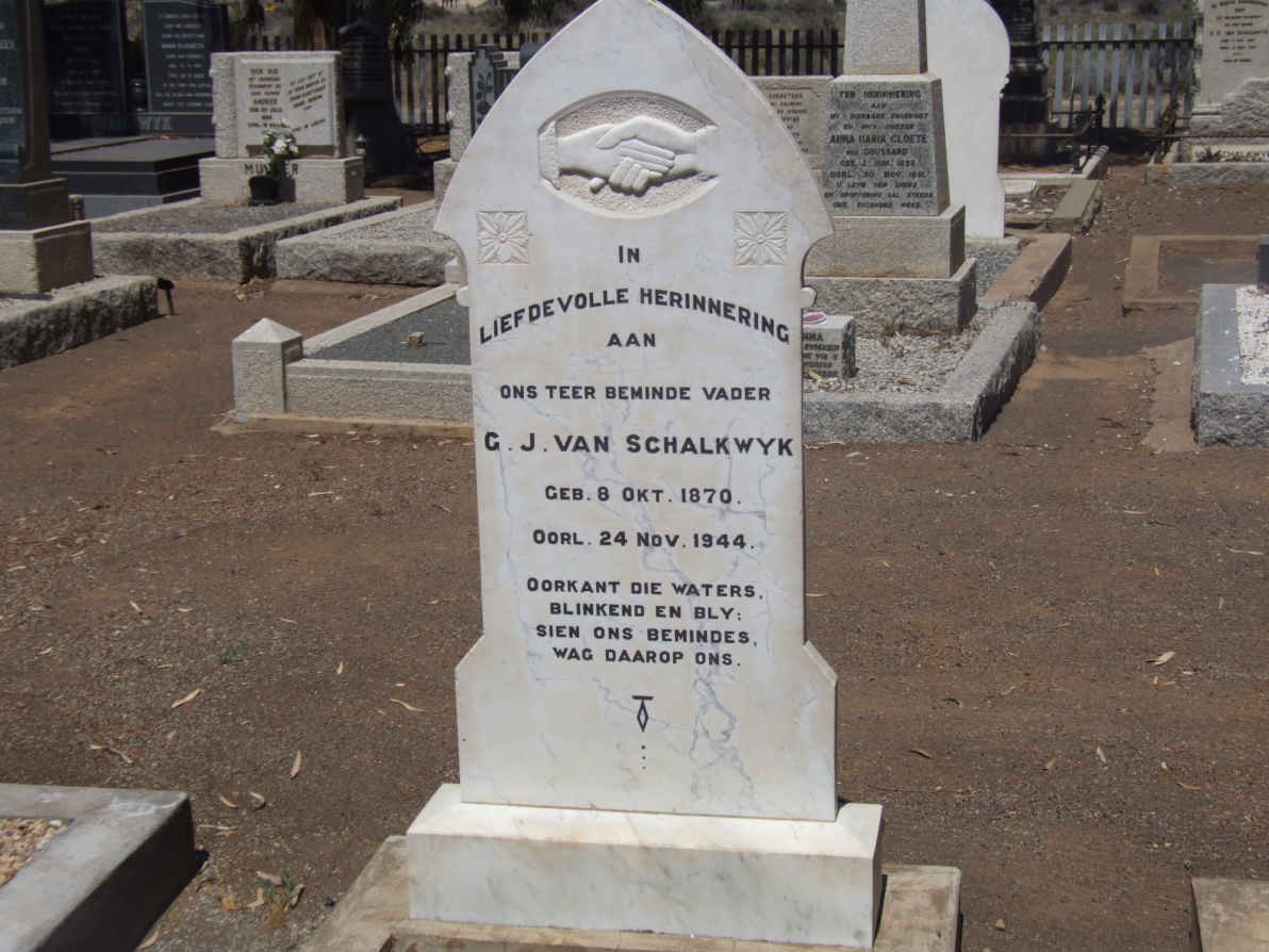 SCHALKWYK G.J., van 1870-1944