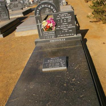 SCHALKWYK Jan Hendrik, van 1938-2007 &amp; Anna Dalina THERON 1942- :: SMITH E.M. nee VAN SCHALKWYK 1963-2012