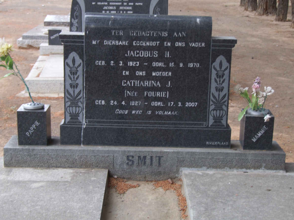 SMIT Jacobus H. 1923-1970 &amp; Catharina J. FOURIE 1927-2007