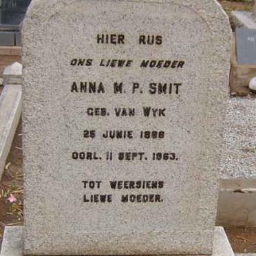 SMIT Anna M.P. nee VAN WYK 1888-1963