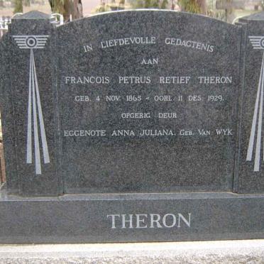 THERON Francois Petrus Retief 1865-1929