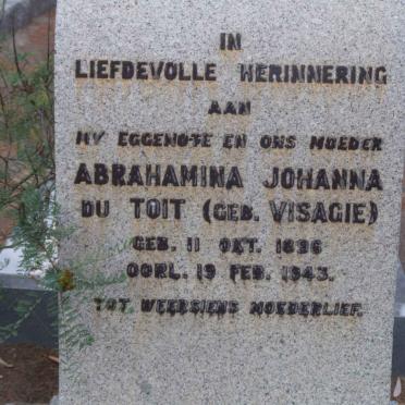 TOIT Abrahamina Johanna, du nee VISAGIE 1896-1943