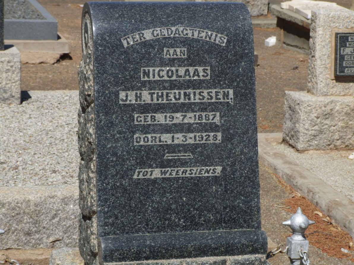 THEUNISSEN Nicolaas J.H. 1887-1928