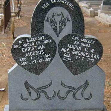 VIVIERS Christian Jacobus 1914-1991 &amp; Maria C.W. GROBBELAAR 1913-