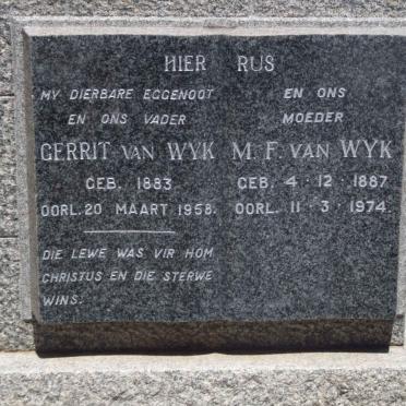 WYK Gerrit, van 1883-1958 &amp; M.F. 1887-1974