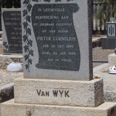 WYK Pieter Cornelius, van 1897-1959