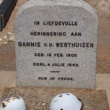 WESTHUIZEN Sannie, v.d. 1902-1952