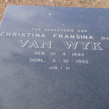 WYK Christina Fransina, van 1899-1992