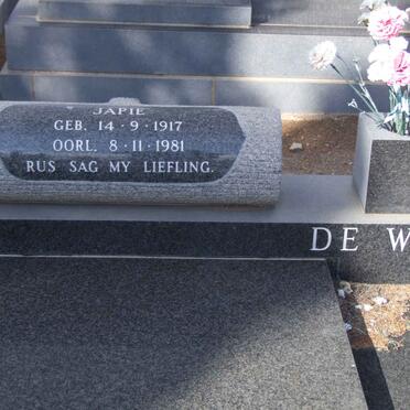 WAAL Japie, de 1917-1981