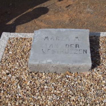 WESTHUIZEN Marea M., van der