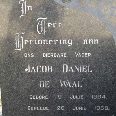 WAAL Jacob Daniel, de 1884-1968