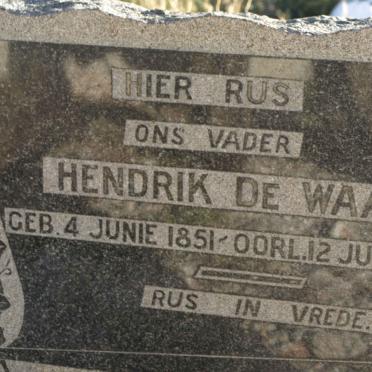 WAAL Hendrik, de 1851-193?