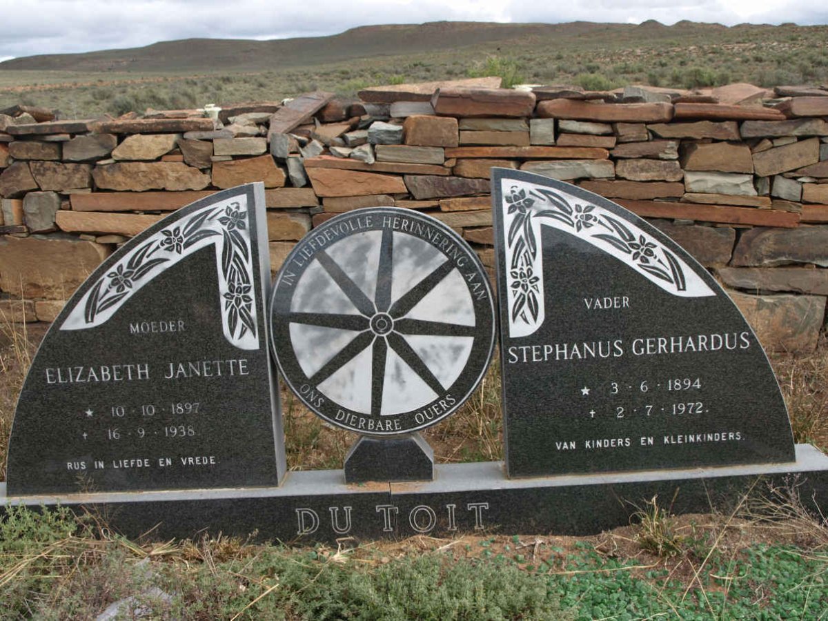 TOIT Stephanus Gerhardus, du 1894-1972 &amp; Elizabeth Janette 1897-1938
