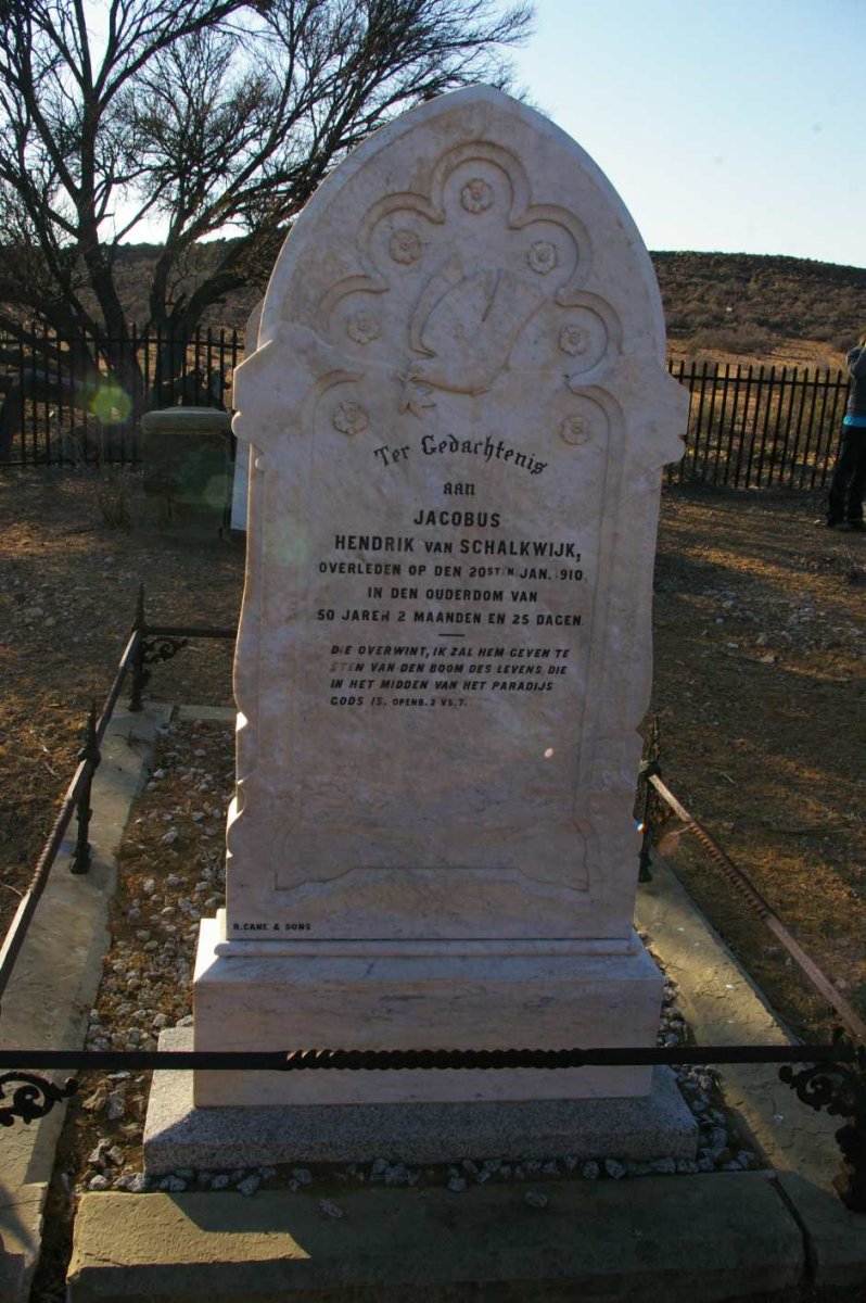 SCHALKWIJK Jacobus Hendrik, van -1910