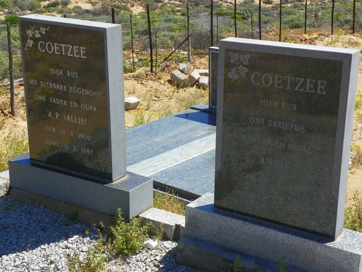 COETZEE A.P. 1902-1987 &amp; Annie 1907-1994