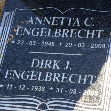 ENGELBRECHT Dirk J. 1938-2009 &amp; Annetta C. 1946-2009