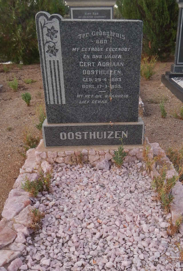 OOSTHUIZEN Gert Adriaan 1883-1955 &amp; Petronella Susanna KOTZÉ 1901-1993