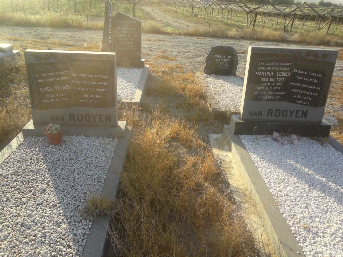 ROOYEN Carel Petrus, van 1910-1975 &amp; Martina Louisa DU TOIT 1917-1994