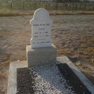 TOIT Maria M., du nee MALAN 1887-1927