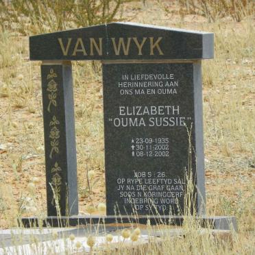 WYK Elizabeth, van 1935-2002