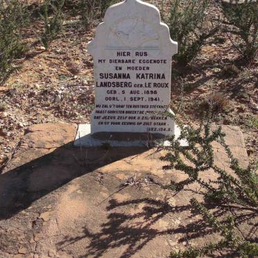 LANDSBERG Susanna Katrina nee LE ROUX 1898-1941