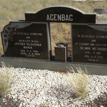 AGENBAG Tielman Nieuwoudt 1913-1979 &amp; Jacoba Gloudina Maria 1920-2009