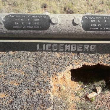 LIEBENBERG Jacobus Coenraad 1904-1983 &amp; Johanna Maria A. 1903-1995