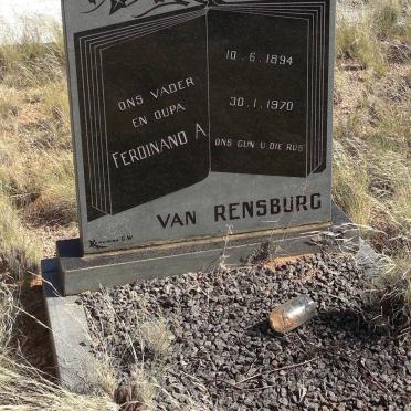 RENSBURG Ferdinand A., van 1894-1970