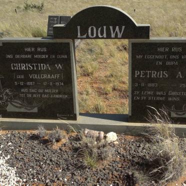 LOUW Petrus A.H.M. 1883-1971 &amp; Christina W. VOLLGRAAFF 1887-1974  