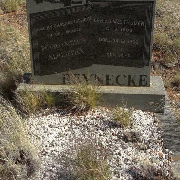 REYNECKE Petronella Albertha nee V.D. WESTHUIZEN 1906-1966