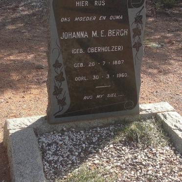 BERGH Johanna M.E. nee OBERHOLZER 1887-1960