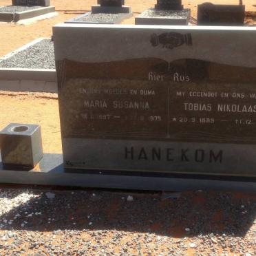 HANEKOM Tobias Nikolaas 1889-1975 &amp; Maria Susanna 1897-1979