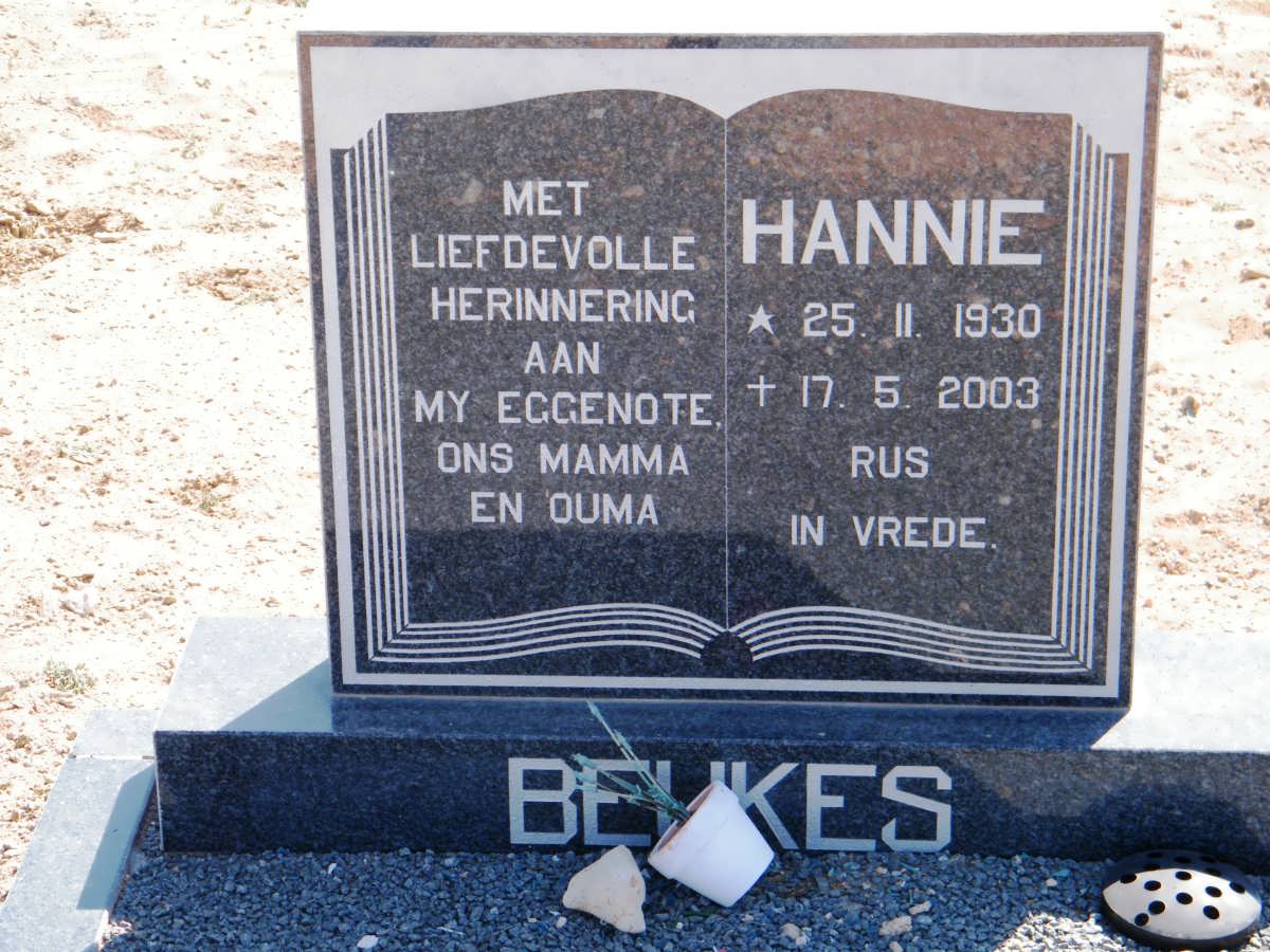 BEUKES Hannie 1930-2003