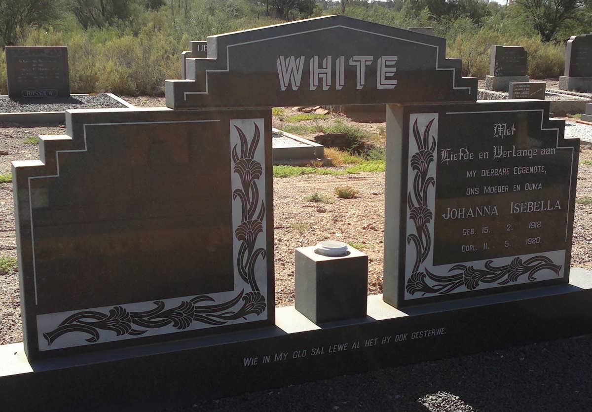 WHITE Johanna Isebella 1918-1980